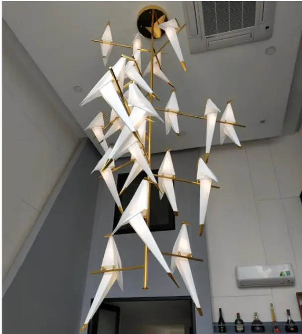 chandelier 16 Современная металлическая люстра в скандинавском стиле для ресторана, гостиной, столовой, детской комнаты, светодиодный подвесной светильник в виде птицы - Цвет корпуса: chandelier 16