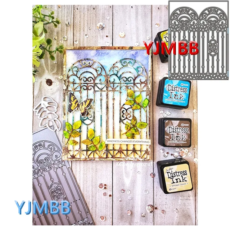 

YJMBB 2021 New Exquisite Iron Door Decoration Metal Cutting Dies Scrapbook Album Paper DIY Card Craft Embossing Die Cutting