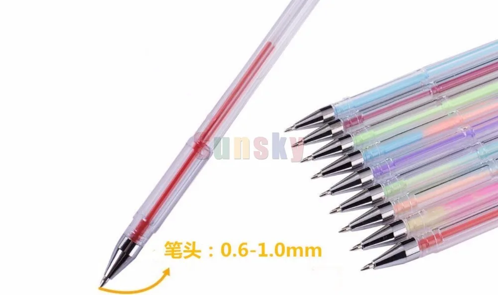 Ручка 100 шт. + стержни чернил цветная нейтральная гелевая ручка флэш пастельные