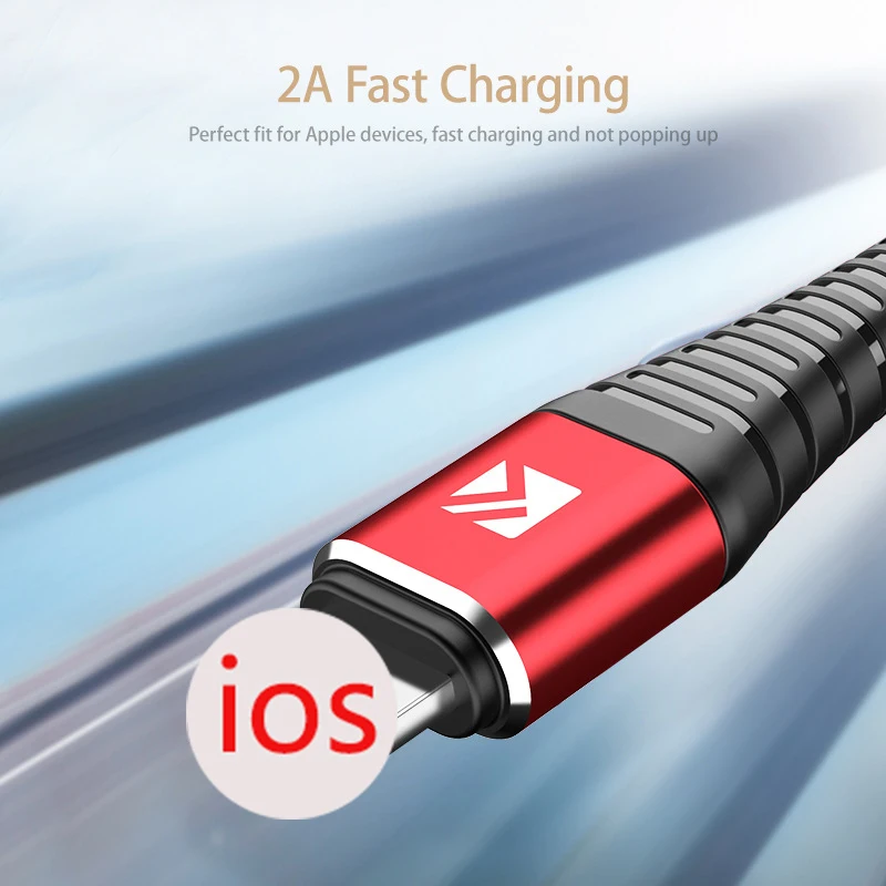 FLOVEME USB кабель выдвижной пружинный кабель для iPhone X XS Max XR 8 7 6 Plus Быстрая зарядка кабель для зарядного устройства провод кабель для передачи данных адаптер
