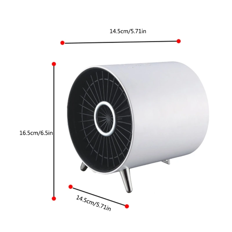 

US/EU Plug Leafless Desktop Electric Heater Energy-saving Silent Hot Air Heater