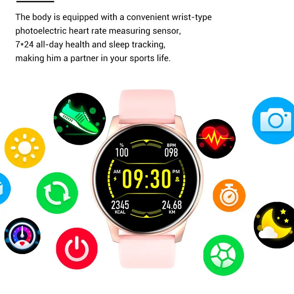 lige fashion sports smart watch women men fitness tracker heart rate monitor blood pressure function smartwatch man for iphone free global shipping