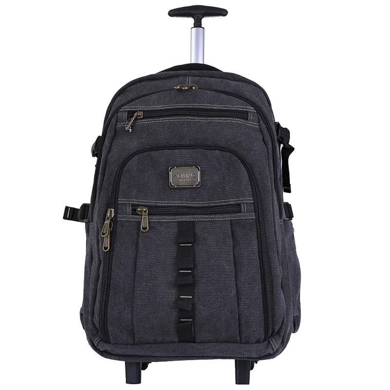 Men Cabine Rolling Baggage Task With Wheels Canvas Trolley Tas Backpack For Women Handbags | Багаж и сумки