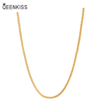 qeenkiss nc728 fine jewelry wholesale fashion woman birthday wedding gift sparkling snake bone clavicle 18kt gold chain necklace