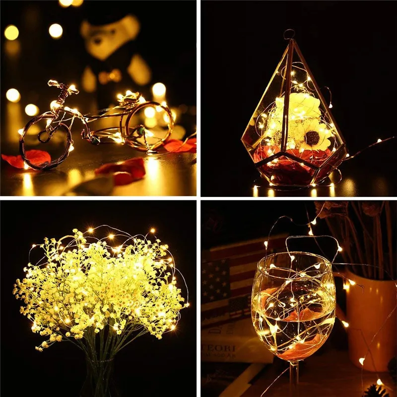 

Wine Bottle Lights Cork 6.5ft 20LED Battery Powered Garland DIY Christmas String Lights For Decoracion Party Halloween Wedding