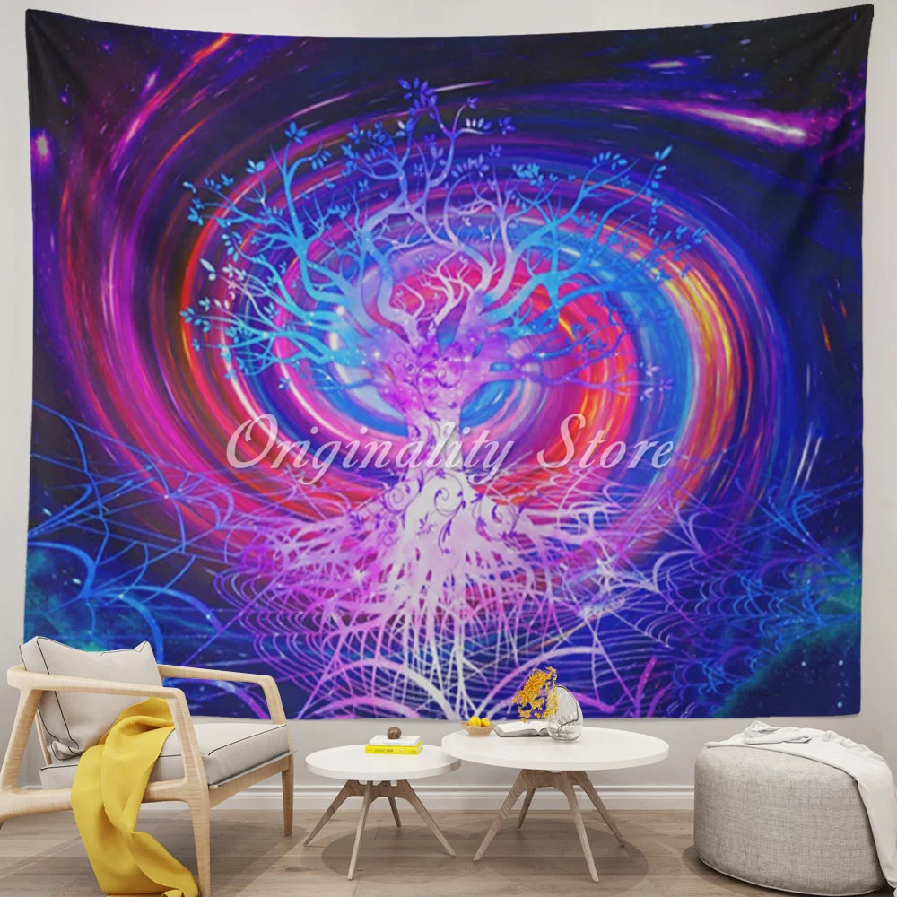 

Cool Trippy Tapestry Galaxy Purple Nature Wall Hanging
