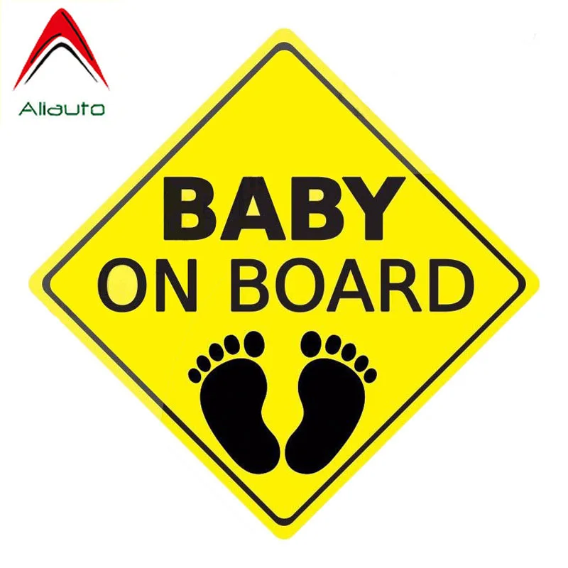 

Предупреждающие автомобильные наклейки Aliauto для детей на борту, мотоциклетные водонепроницаемые солнцезащитные светоотражающие наклейки ...