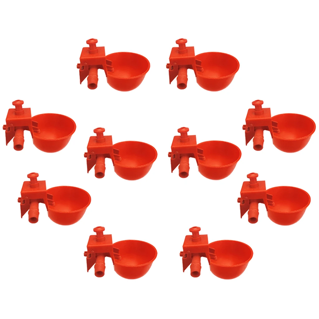 

10 Pcs Automatic Poultry Watering Cups Waterers Water Drinker Feeder for Chicken Duck Goose