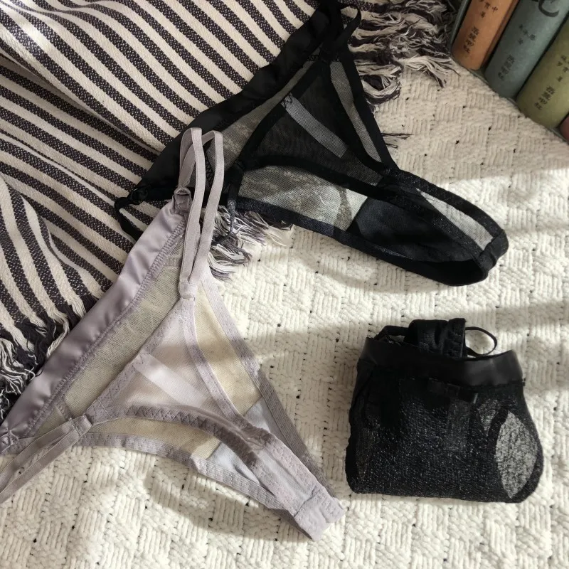 Суперсексуальные T-образные трусики с заниженной талией женские прозрачные