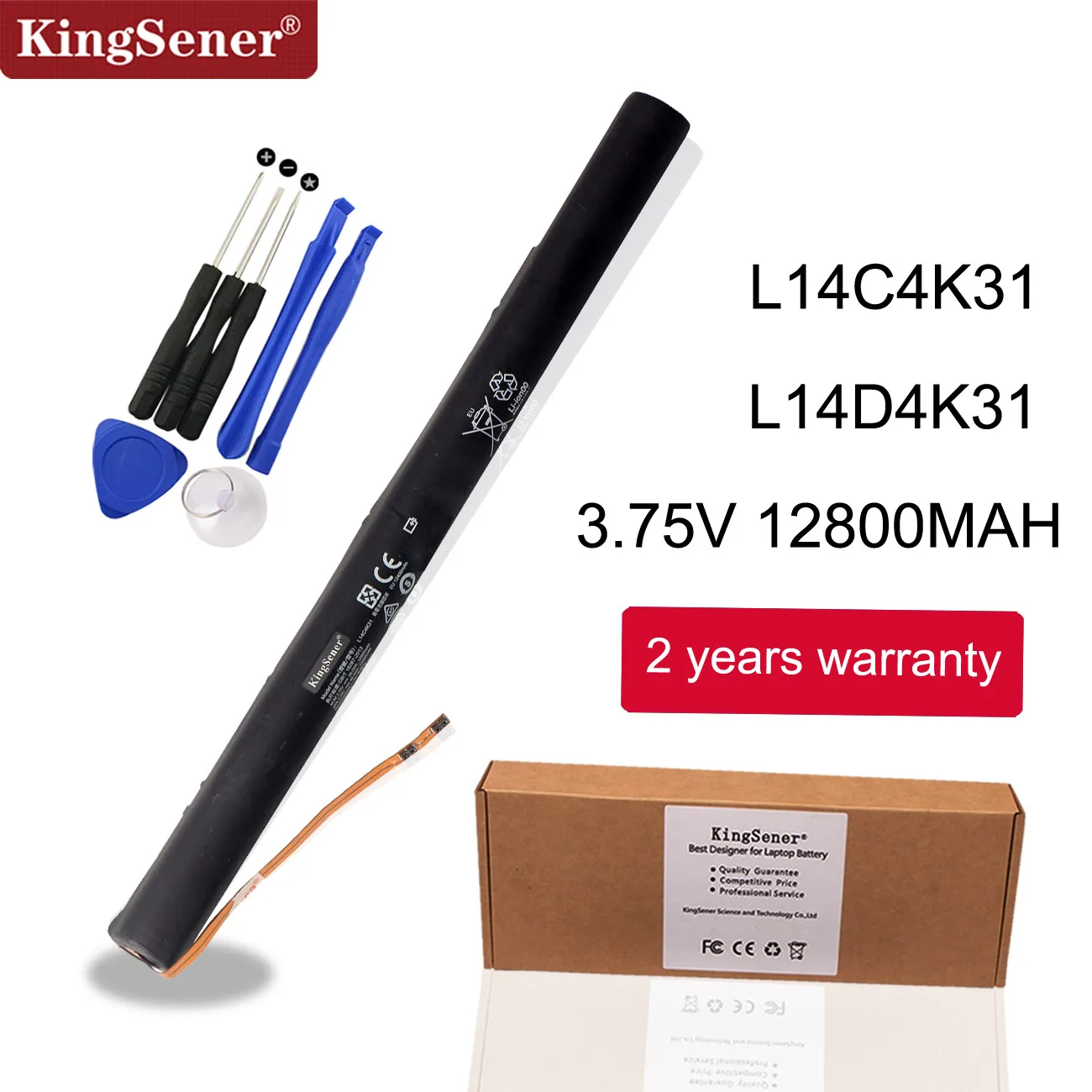 Аккумулятор KingSener L14C4K31 L14D4K31 для Lenovo Yoga Tablet 2-1371F Pro-1371F 3 75 V 12800mAh 48Wh + бесплатный
