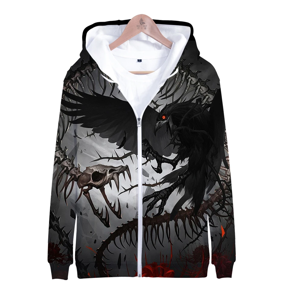 

Luxury Popular Brand 3D Print Rick Genest Zipper Hoodies Novelty Zombie Boy Zipper Sweatshirts Long Sleeve Boys/Girls Tops