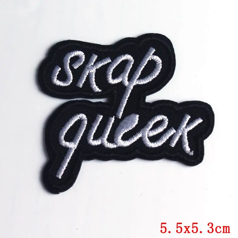 Prajna нашивка в виде хиппи kanagawa Wave Iron On Embroidered Patches для одежды нашивка в полоску Ван Гог странные вещи аппликация - Цвет: Лимонно-желтый