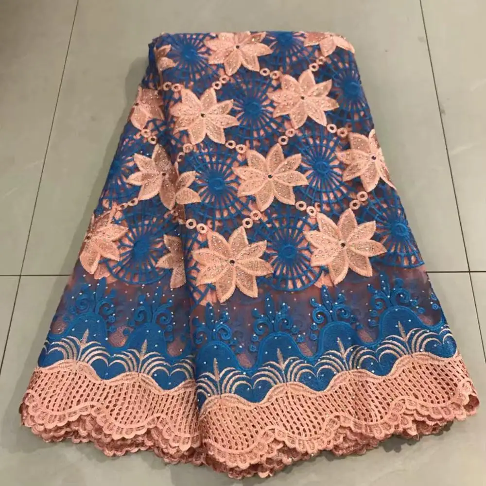 2019 последняя африканская Тюлевая ткань с камушками высокого качества шнурки