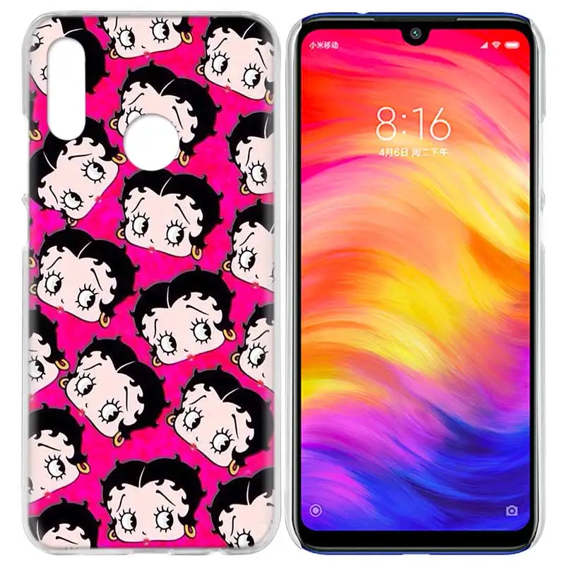 04 Чехол для Xiaomi Redmi Note 7 7A фотоаппаратов моментальной печати 7S 6 6A 5 Y3 K20 mi 8 до 9 лет CC9 CC9E A1 A2 A3 играть F1 Lite Pro Plus Betty Boop мультфильм - Цвет: 04