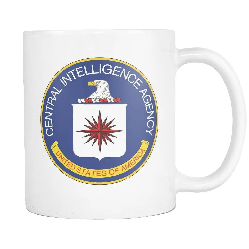 Кофейная кружка центральное интеллектуальное агентство C.I.A белая керамическая