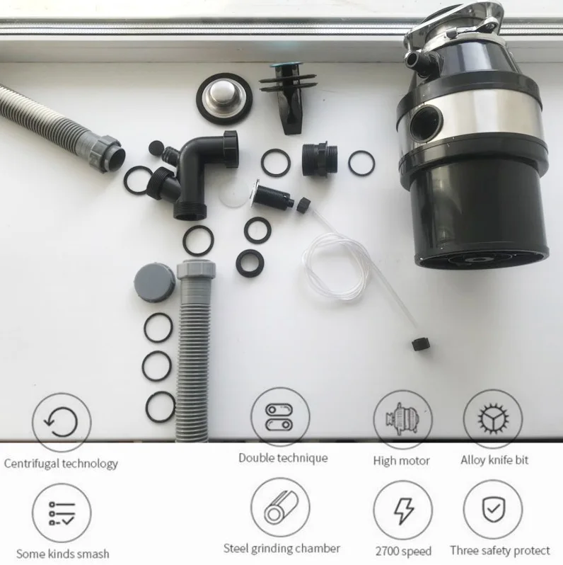 Бытовая измельчитель пищевых отходов для сточных вод 370 Вт/560 Вт|Наборы