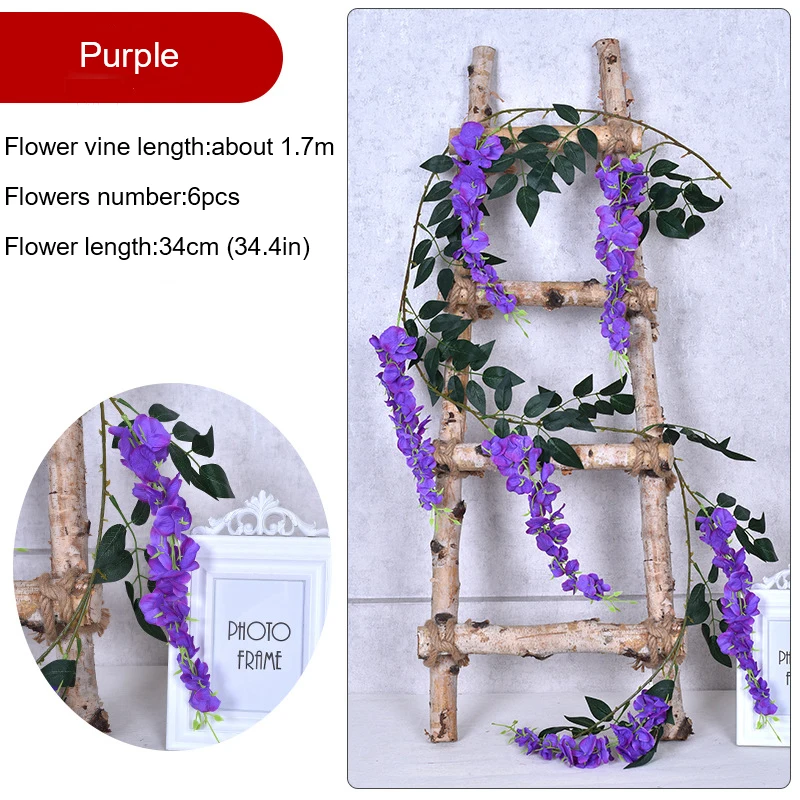 

2.2M Rose Artificial Flowers Christmas Garland For Wedding Home Room Decoration Wedding Arch Flower Home Garden Decoration