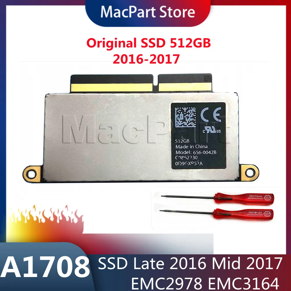 Для MacBook Retina 13 &quotA1708 SSD оригинальный 512 ГБ Late 2016 Mid 2017 EMC2978 EMC3164 MLL42LL/A MPXQ2LL/A 656-0042 |