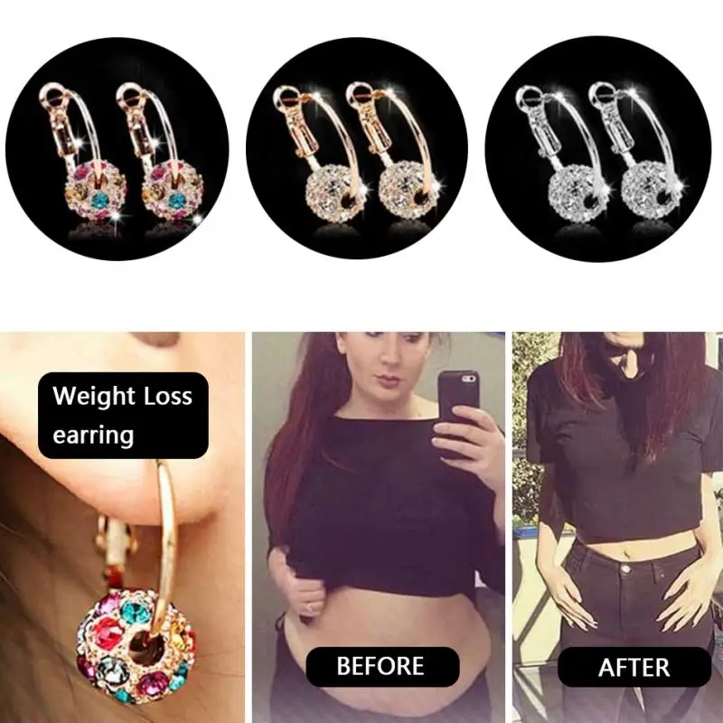 

3Pair Lose Weight Magnetic Health Jewelry Magnetic Slimming Earrings Slimming Patch Magnets Of Lazy Paste Slim Patch
