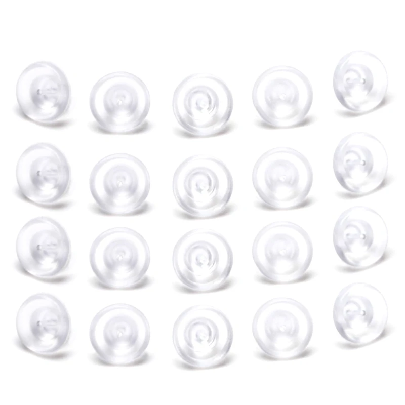 

Plastic Earring Backs Secure Push-Back Earring Stoppers Stud Earrings Full-Cover Studs Dust-Proof for Sensitive Skin