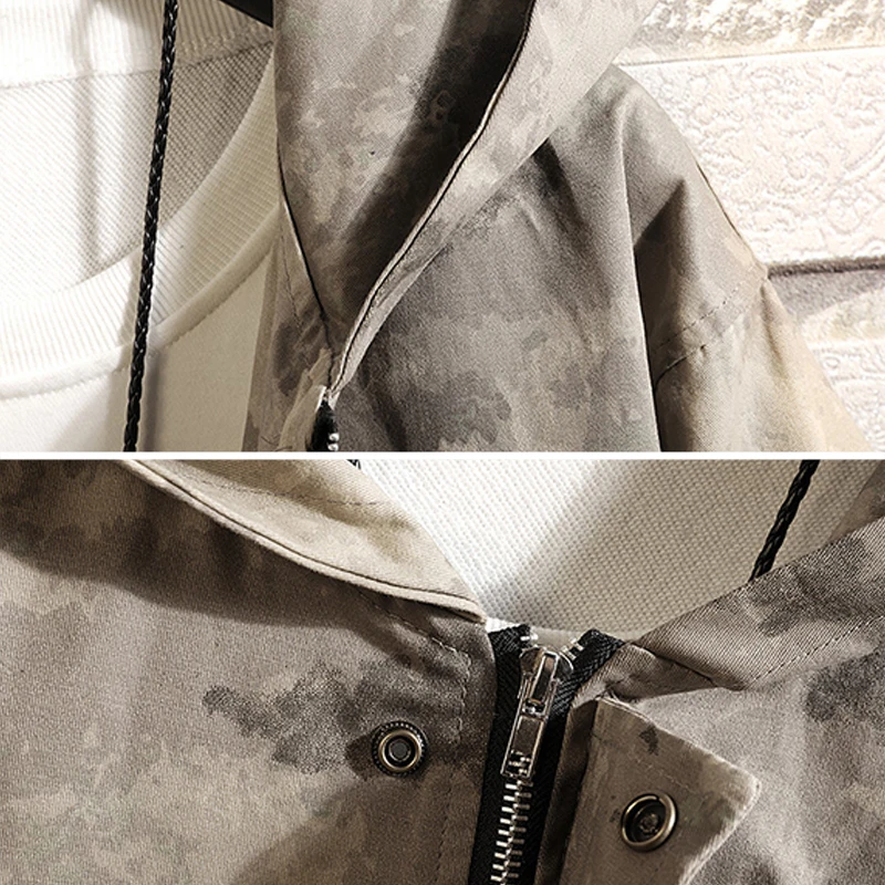 

SingleRoad Mens Hooded Jacket Men 2020 Camouflage Windbreakers Coat Korean Style Hip Hop Japanese Streetwear Jackets For Men