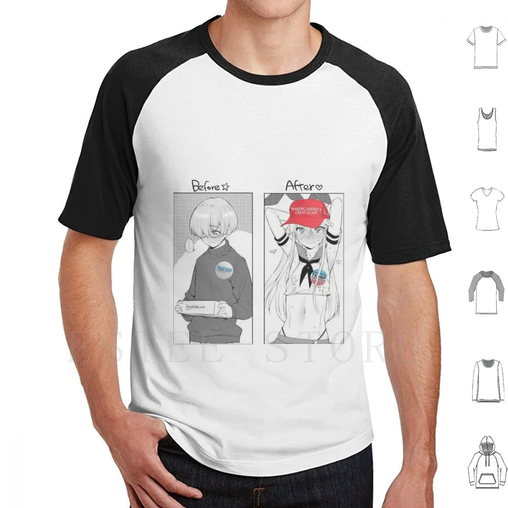 Футболка до/после: 3 Мужская хлопковая 6xl ловушка аниме девочка кавайная Милая