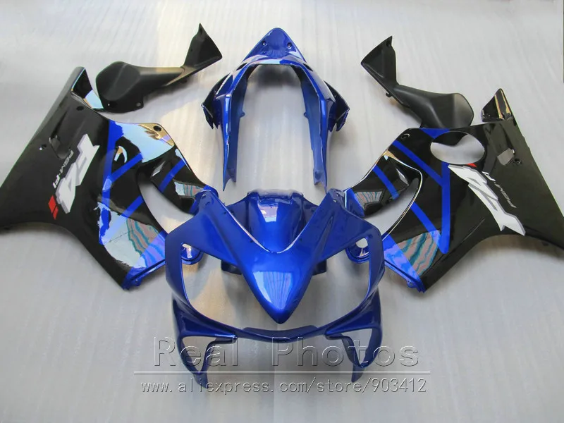 Хит продаж обновленные Обтекатели для Honda CBR600 F4I 04 05 06 07 blue black комплект