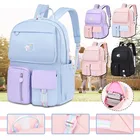 Рюкзаки с радужным плечевым ремнем в Корейском стиле для девочек-подростков, школьные модные рюкзаки, детский рюкзак, детский рюкзак