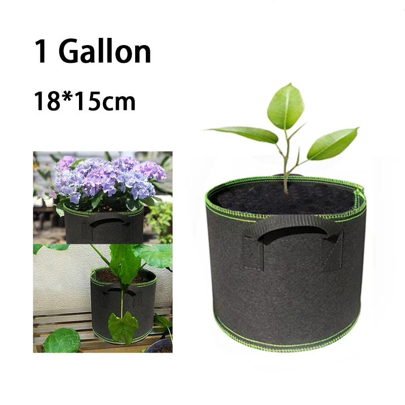 

1 Gallon Hand Held Plant Grow Bags Tree Pots Fabric Planting Garden Tools Jardin Growing Bag Vegetables Planter Bags