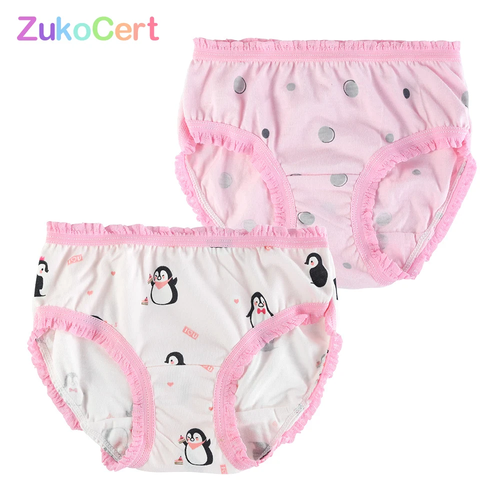 Bragas de algod&oacute;n para ni&ntilde;as, pantalones cortos florales, ropa interior para ni&ntilde;os de 2 a 8 a&ntilde;os, colores aleatorios, 2 unids/lote-0