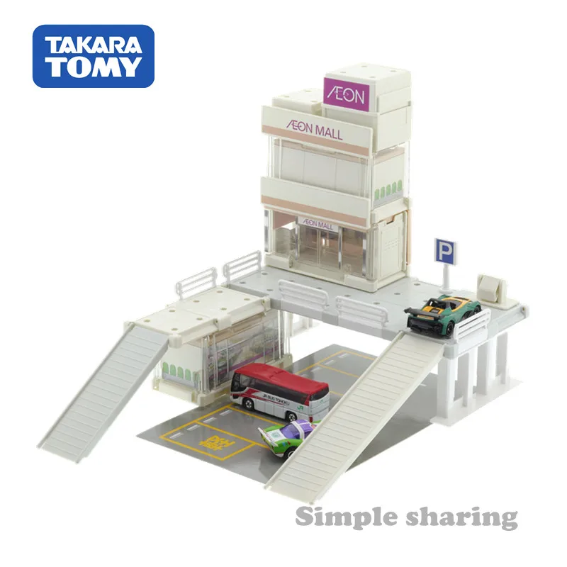 TAKARA Tomy Tomica Town Aeon Mall и трехмерный набор для парковки автомобилей литые детские