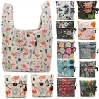 Сумка-шоппер на плечо 1 шт., стильная графическая дамская сумочка для покупок, тканевые тоуты, экологически чистый многоразовый органайзер для женщин
