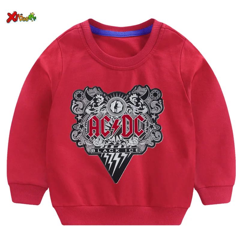 kids sweatshirts toddler boys sweatshirts autumn ACDC Kids fashion Sweatshirt white baby girl Cotton Pullover cute long sleeves