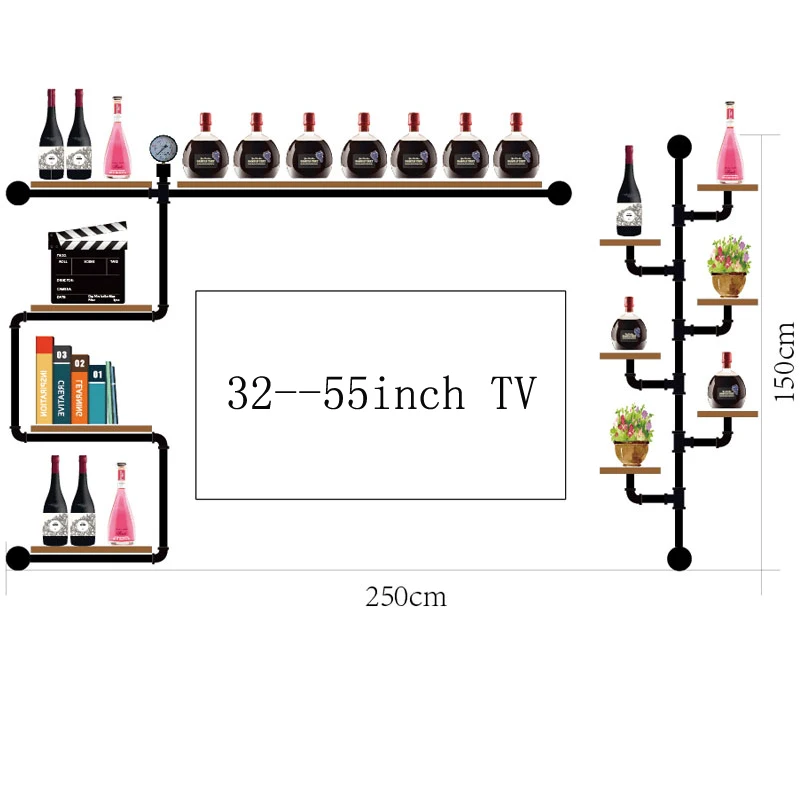 Винная стойка в стиле ретро настенная полка винная настенный ТВ дисплей
