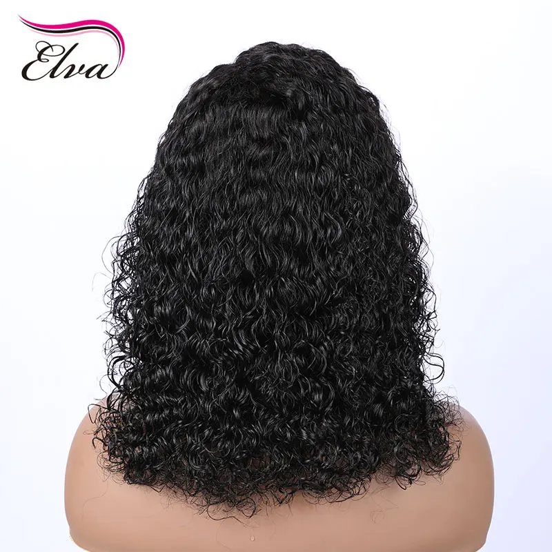 Elva волосы короткий Боб кудрявые 13х6 кружева передние человеческие парики