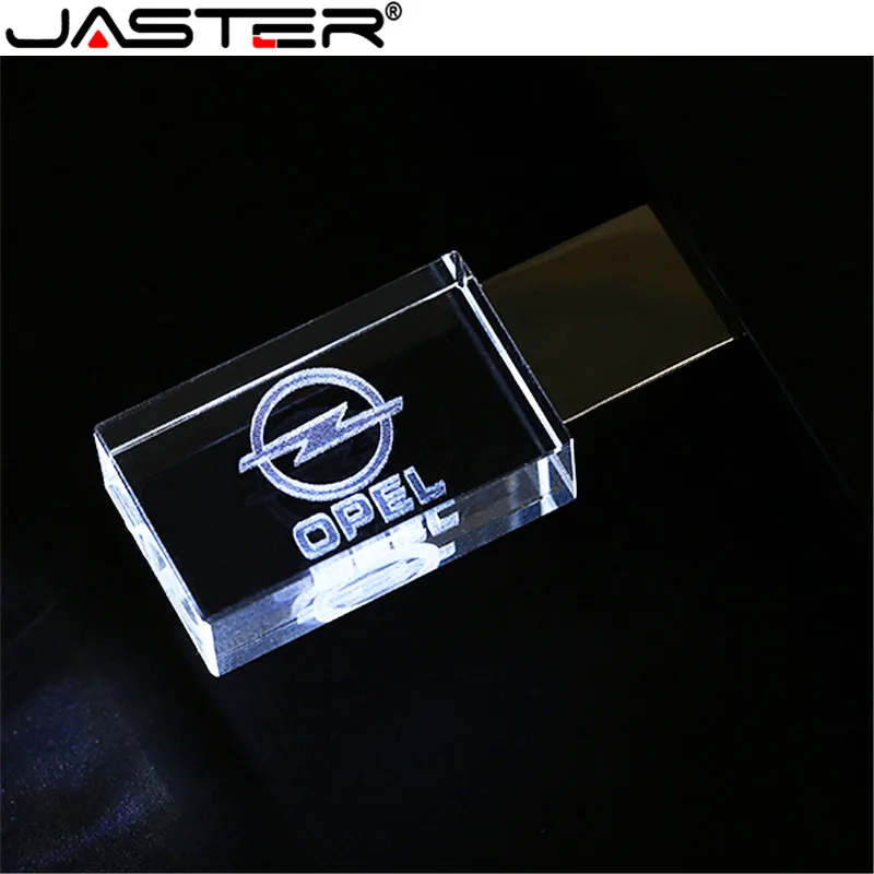 JASTER OPEL кристалл + металл USB флэш накопитель флешки 4 ГБ 8 16 32 64 128 Внешняя память stick u