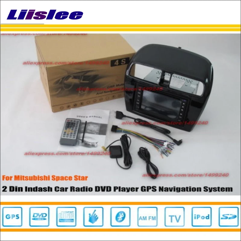 Автомагнитола CD DVD плеер для Mitsubishi Space Star 2012 ~ 2014 GPS навигационная система двойной