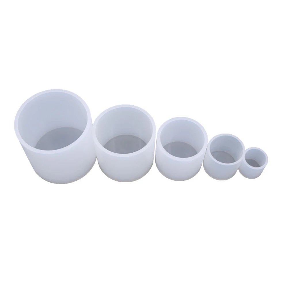 

Cylindrical Candle Mould Handmade Silicone Candle Wax Mold Craft Flower Planter Clay Molds Aromatherapy Candlestick