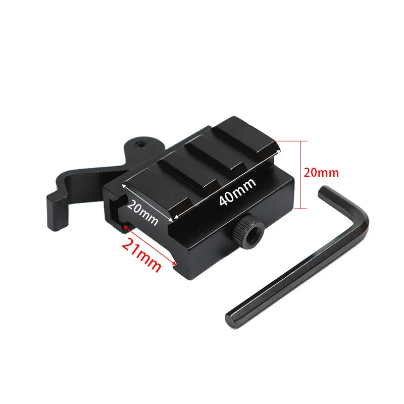 

0.6" 3 Slot QD Quick Detach Lever Lock Mount 20mm Weaver Picatinny Rail Adaptor and Riser for AR15 M16 Rifle Red Dot Sight Scope