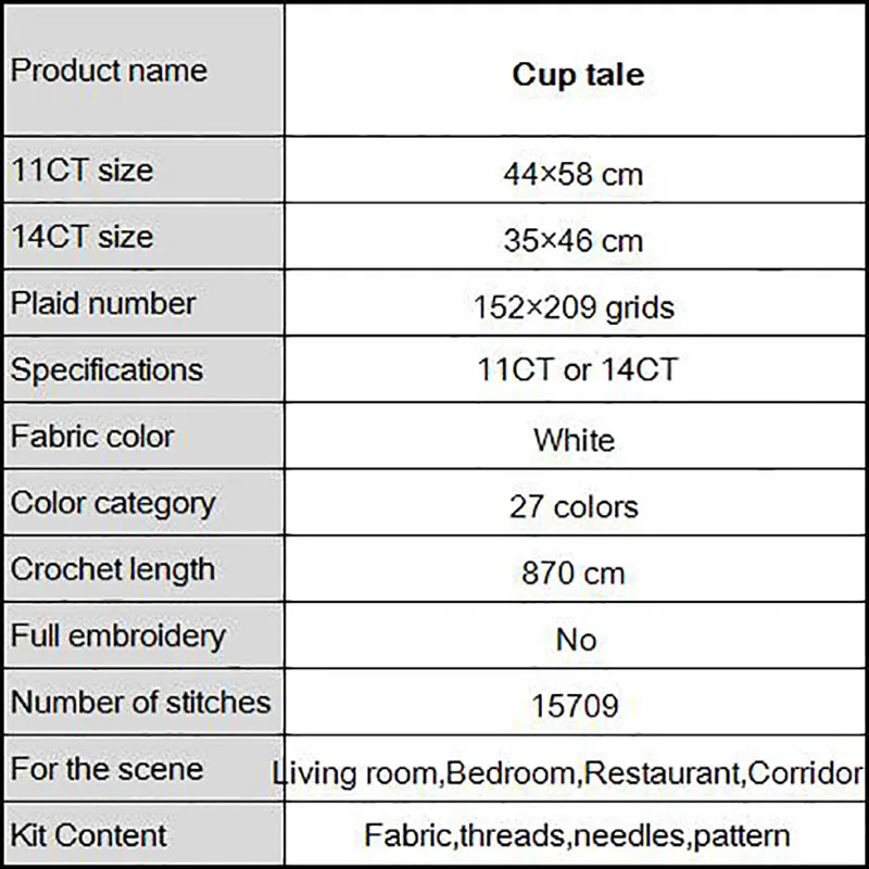 Joy Sunday Cup tale/картины с напечатанным счетом холст сделай сам DMC 14CT китайский Набор