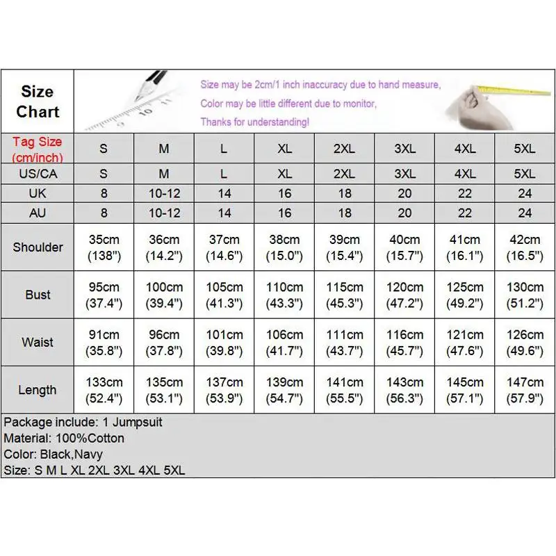 Женский хлопковый комбинезон VONDA однотонные Длинные шаровары большого размера
