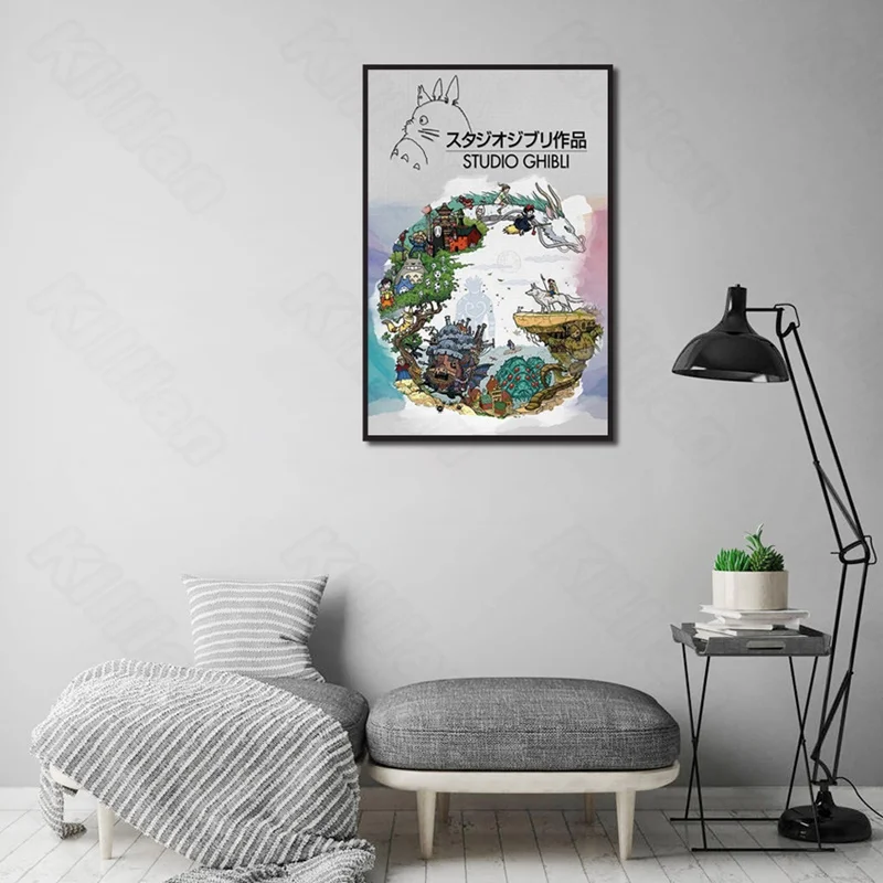 

Modern Style Murals Frameles Poster Cartoon Dragon and Cat Home Residential Bedroom Decoration Living Room Canvas Painting