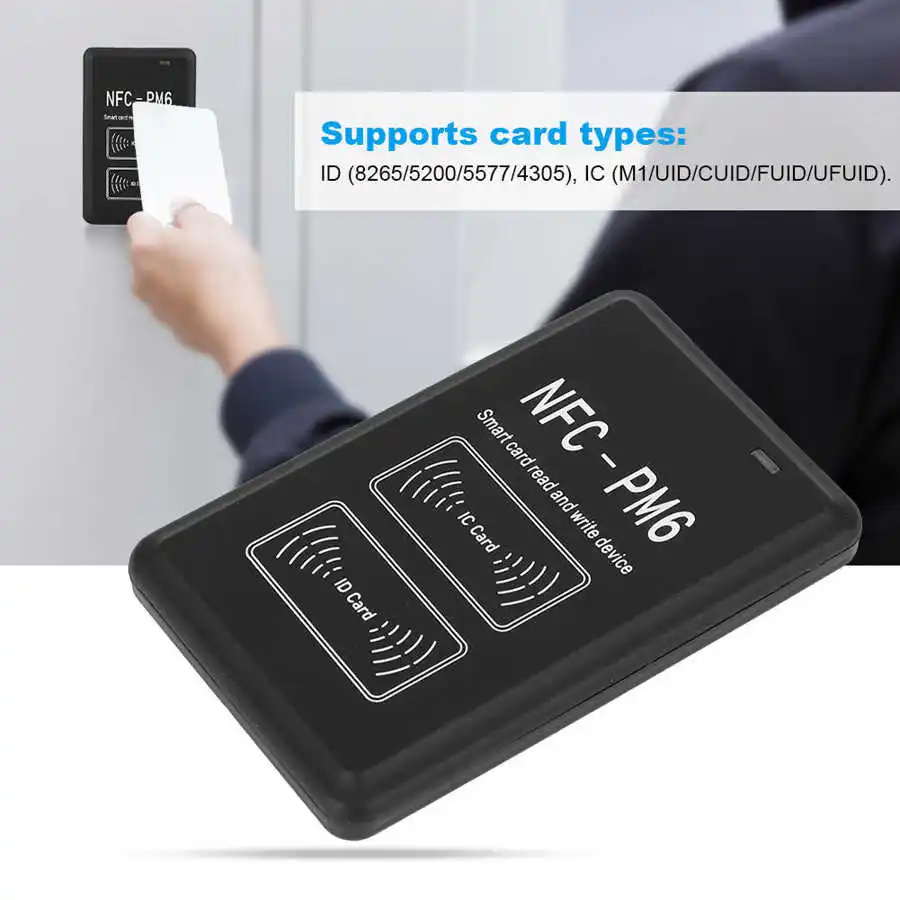Card Reader NFC Copy Duplicator Encrypted Decoding 125KHZ 13.56MHZ ID IC Writer for Residential Elevator | Безопасность и защита