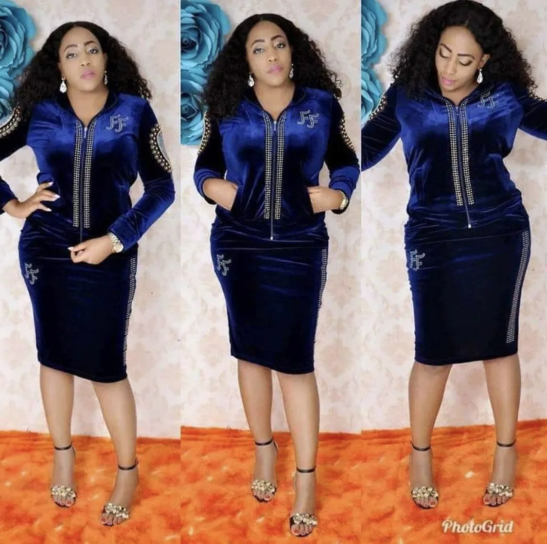 

Комплект из 2 предметов, женская одежда, бархатный топ, юбка миди, осенне-зимняя африканская одежда, Дашики, африканская одежда с длинным рукавом