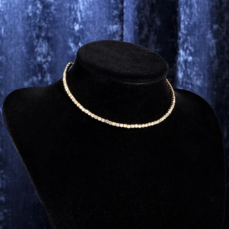 TREAZY женское ожерелье из горного хрусталя 1 ряд свадебное ожерелье-чокер для