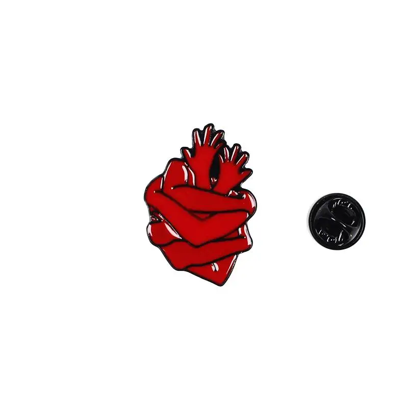 Брошь на лацкан в форме сердца органа с эмалью картой мира кофейной чашкой для