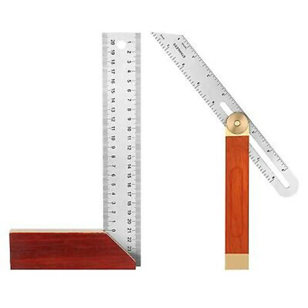 

Carpentry Angle Ruler Equipment L-shaped Layout Mahogany Handle Measuring