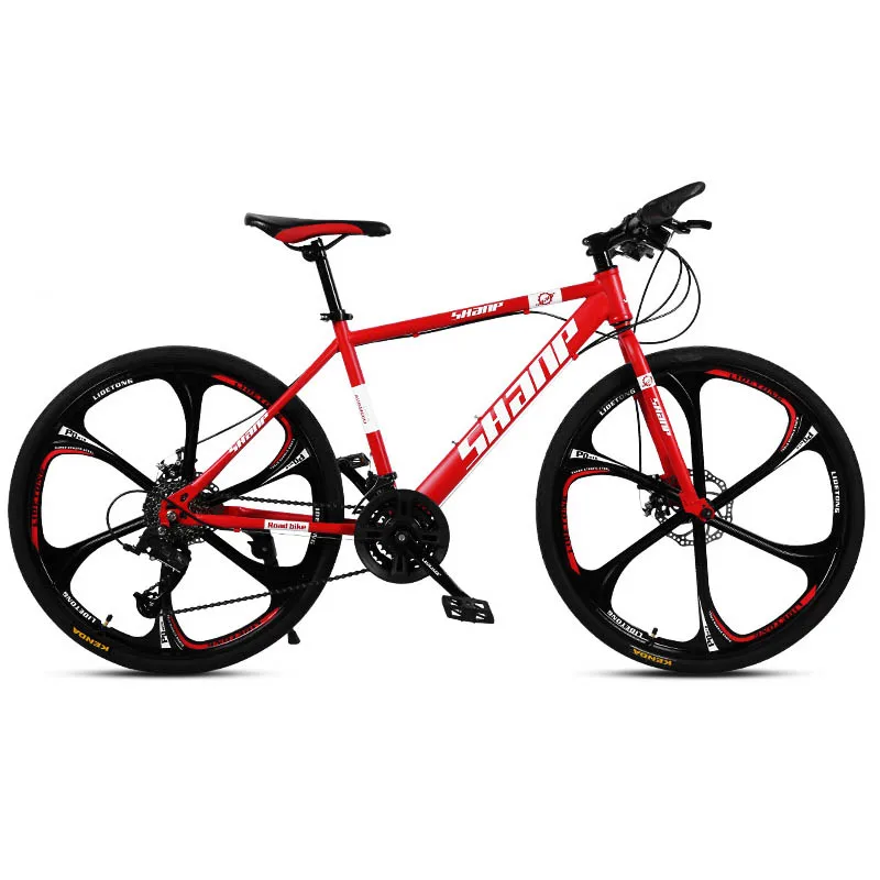 27 speed Карбоновый стальной горный велосипед двойной дисковые тормоза Системы внедорожные переменной Скорость 21/24/27/30 Скорость Sepeda Gunung унисекс - Цвет: 27 speed
