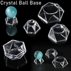 Подарок Поддержка украшение украшением рабочего Стола Акриловые Дисплей стенд с украшением в виде кристаллов с шаровым кварцевая Сфера держатель прозрачный постамент