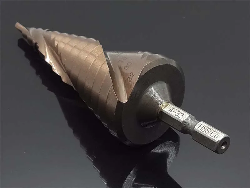 

HSS CO M35 Hex Shank 4-32MM Spiral Groove Broca Metal Step Cone Drill Bit Stainless Steel Hole Saw Cutter Wood Power Tool
